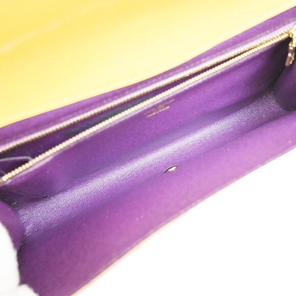 LOUIS VUITTON LV Logo Art Deco Clutch Hand Bag Epi Leather Yellow M52639 05YH583 - Picture 9 of 15